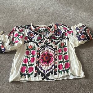 ba&sh Multicolor Embroidered Blouse